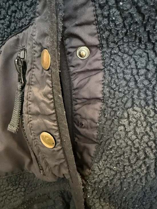 Free People Movement Black Women’s Sherpa Fleece Jacket - Picture 6 of 6